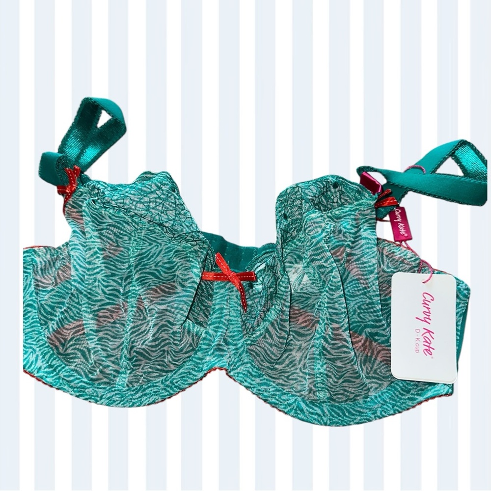 NWT 38E Curvy Kate Madagascar Balcony Bra Pixie Print CK3701 Underwire Plus Sz